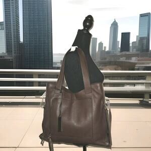 EUC Vince Camuto Corla Tote Handbag Brown 14.5x12x3 $198